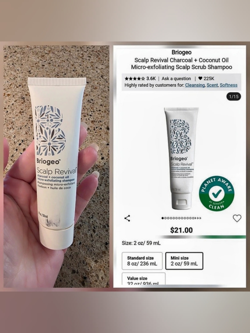 Briogeo Scalp Revival Charcoal + Coconut Oil Micro-exfoliating Shampoo 2
